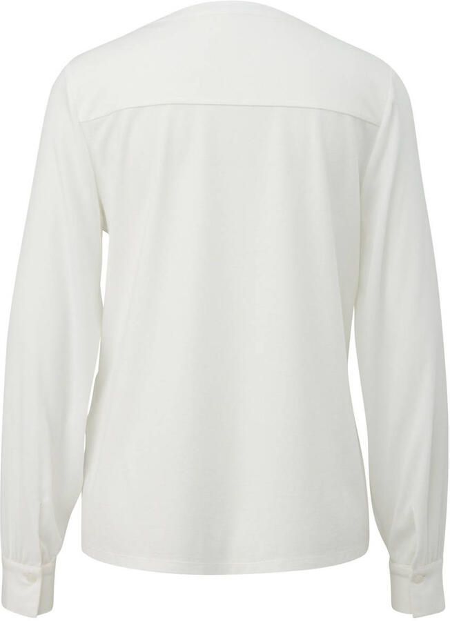 Comma Shirt met lange mouwen en tuniekkraag - Foto 3