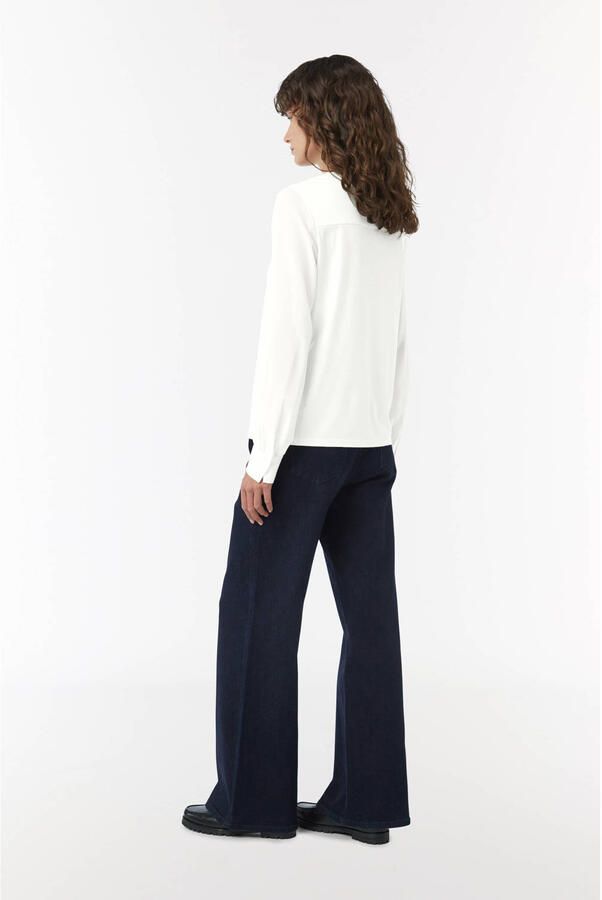 Comma Shirt met lange mouwen en tuniekkraag - Foto 1