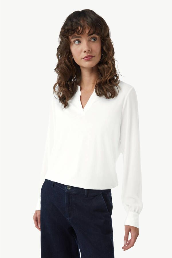 Comma Shirt met lange mouwen en tuniekkraag - Foto 2