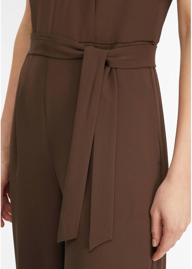 Comma jumpsuit donkerbruin - Foto 2