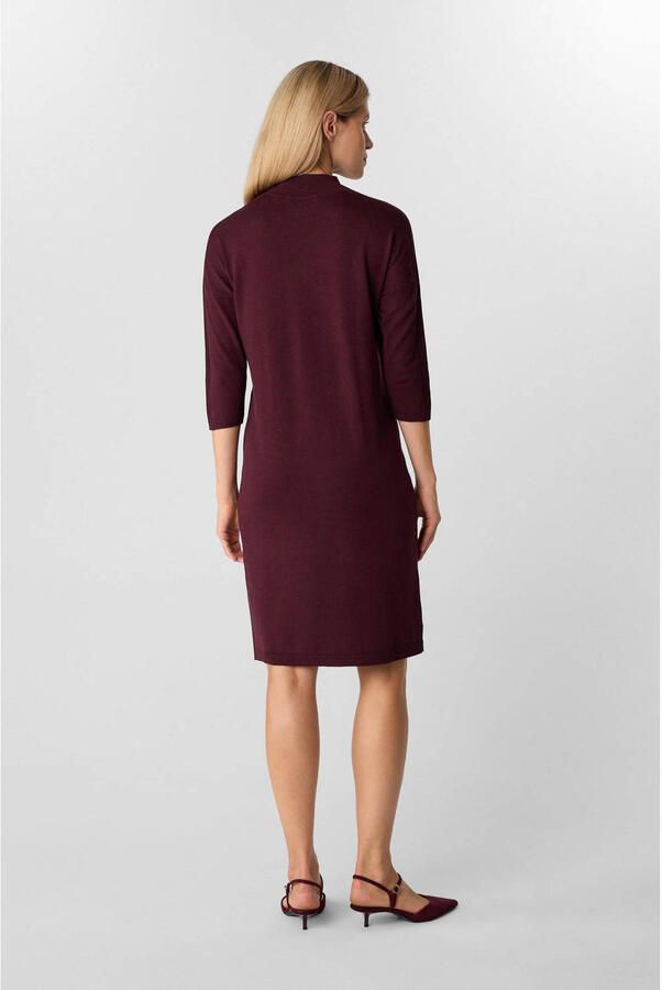 Comma Knielange jurk met opstaande kraag en 3 4-mouwen - Foto 2