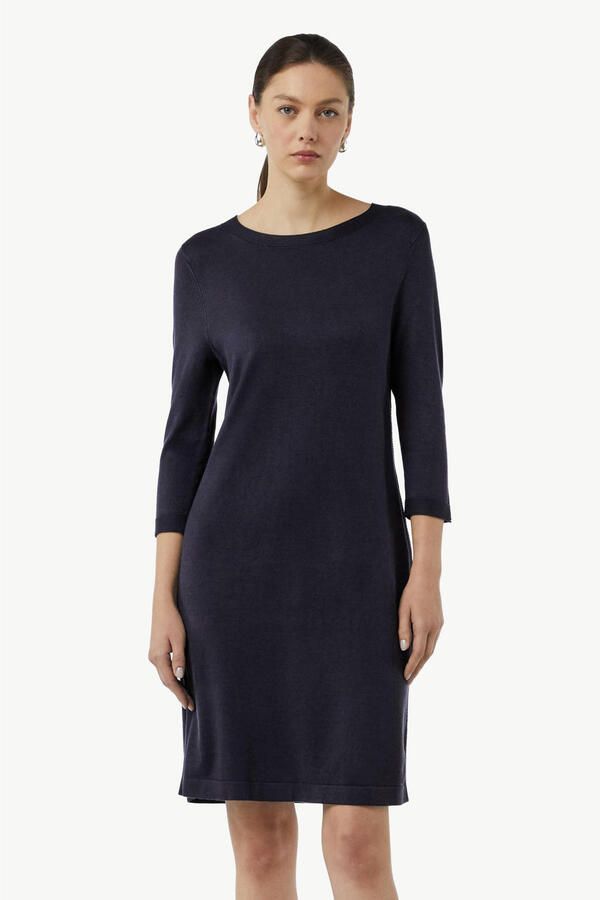 Comma Gebreide jurk met relaxte pasvorm Blue Dames - Foto 2