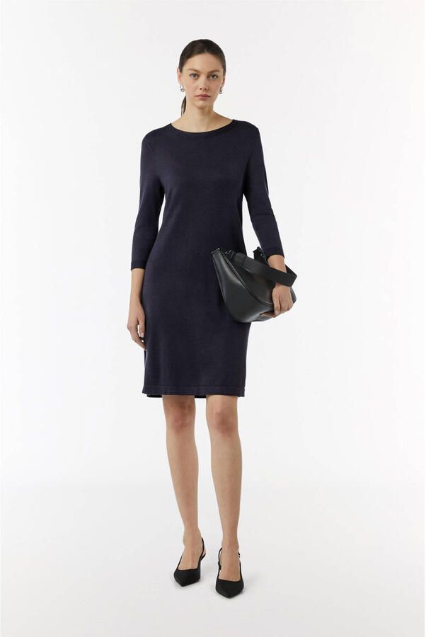 Comma Gebreide jurk met relaxte pasvorm Blue Dames