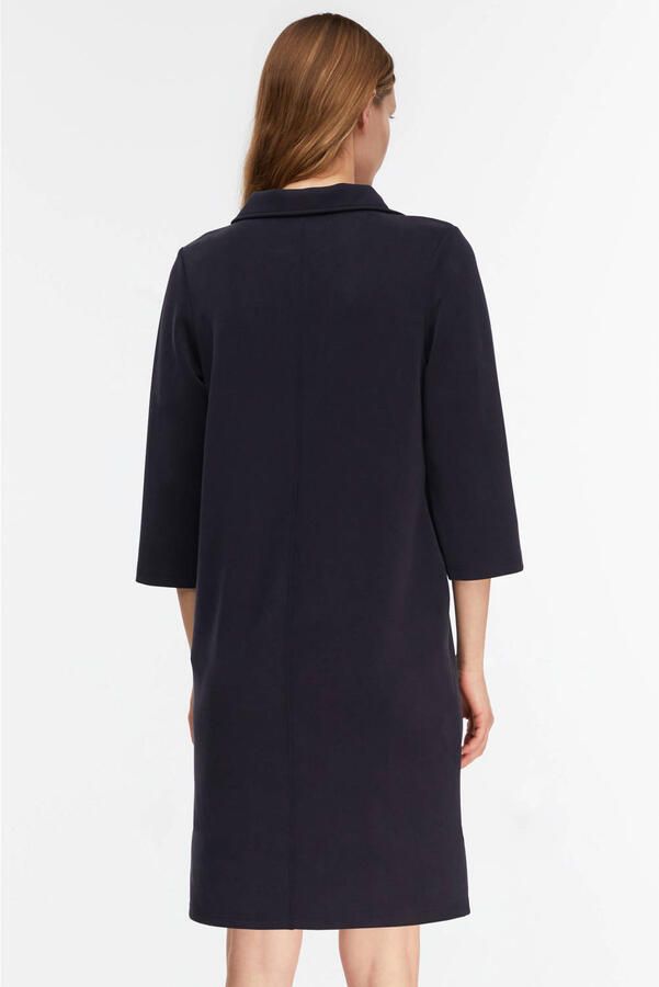Comma korte jurk met polokraag marineblauw - Foto 3