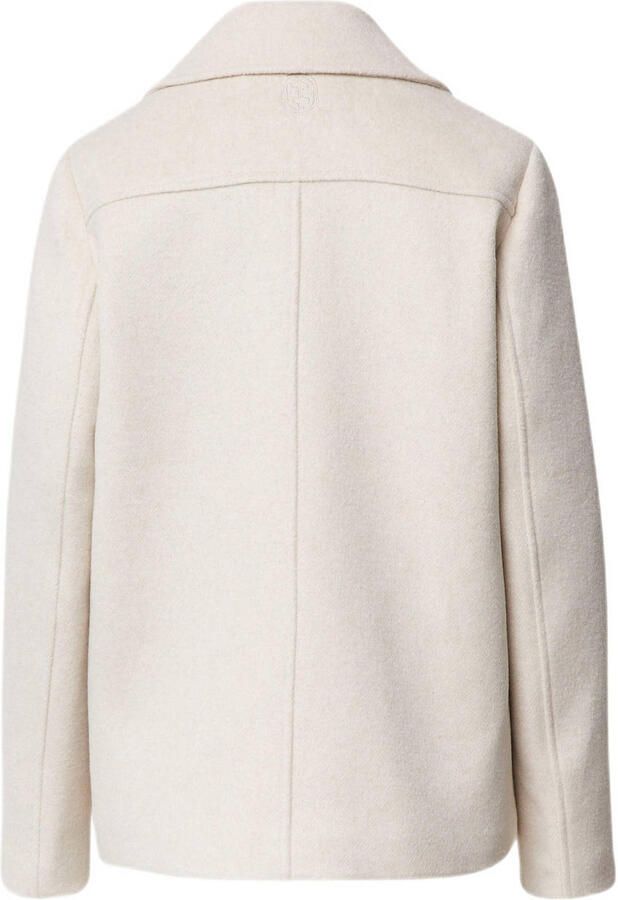 Comma korte wollen mantel lichtgrijs