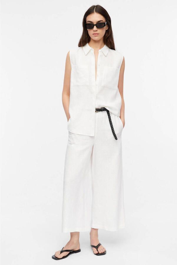 Comma linnen blouse wit