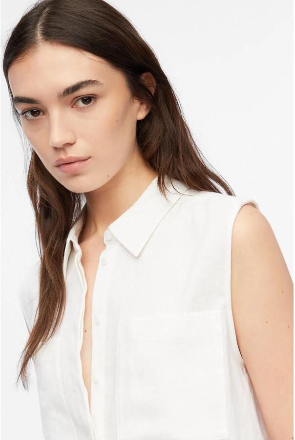Comma linnen blouse wit - Foto 2