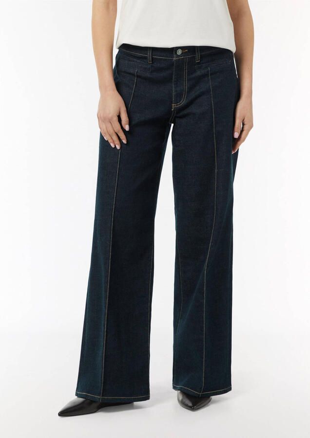 Comma Wide leg jeans met contrastnaden - Foto 2