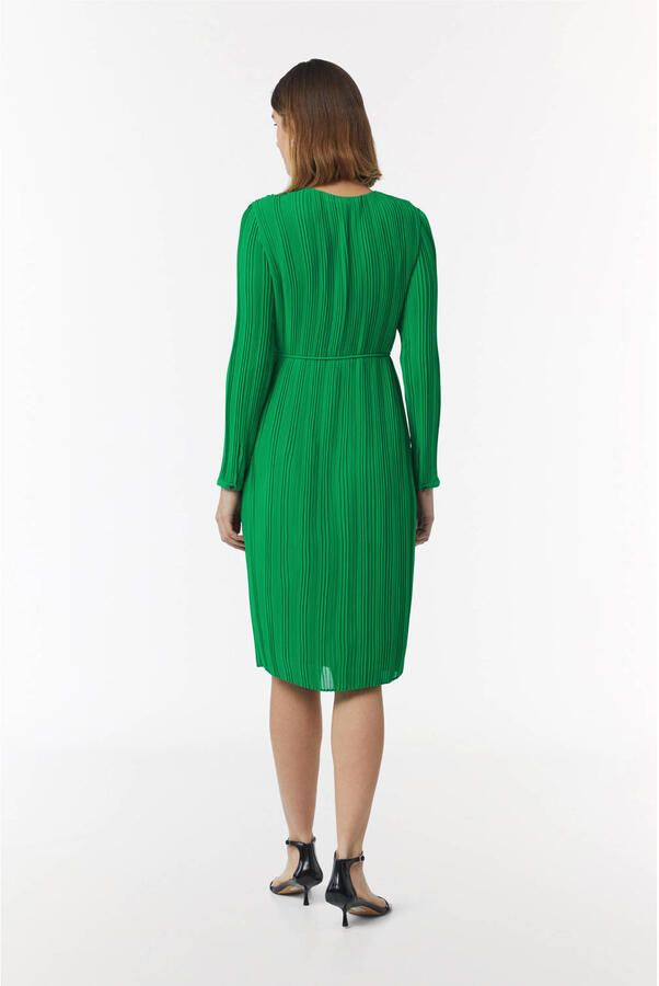 Comma Knielange jurk met druppelvormige hals - Foto 2