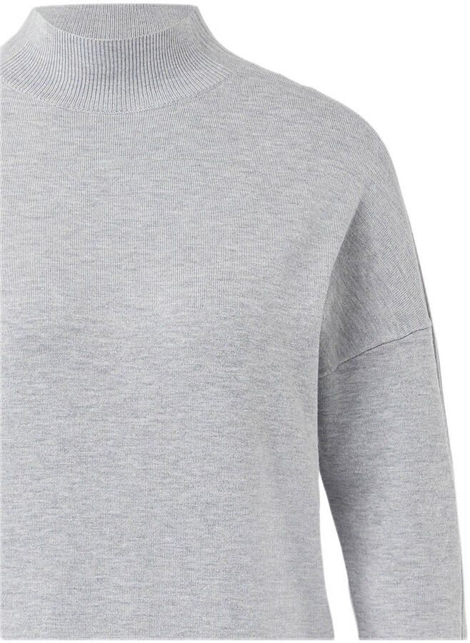 Comma Knielange gebreide jurk met opstaande kraag en 3 4-mouwen - Foto 1