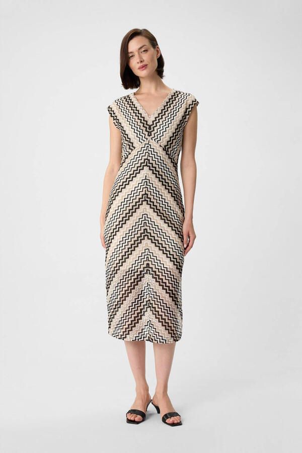 Comma Midi-jurk met V-hals - Foto 3