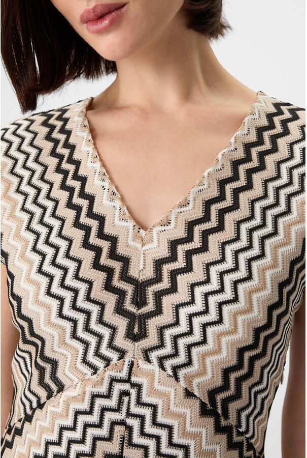 Comma Midi-jurk met V-hals