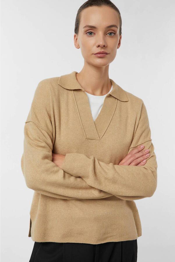 Comma pullover camel