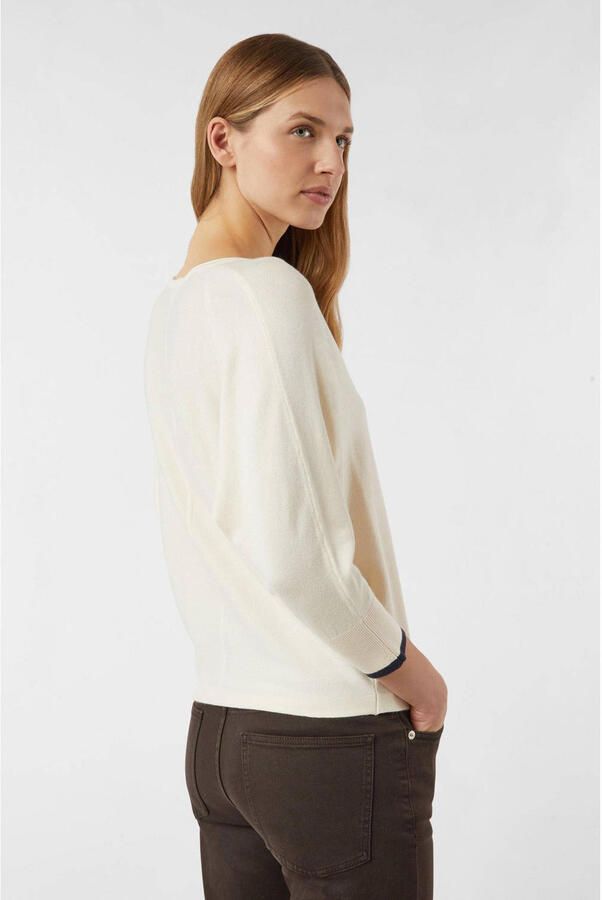 Comma Gebreide pullover van viscosemix met V-hals - Foto 2