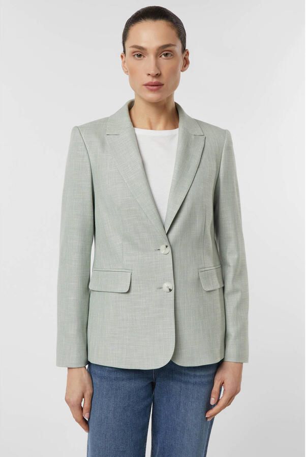 Comma Regular fit Blazer van Viscosemix met Reverskraag