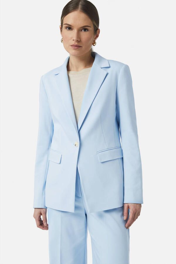Comma Getailleerde blazer met klepzakken Blue Dames