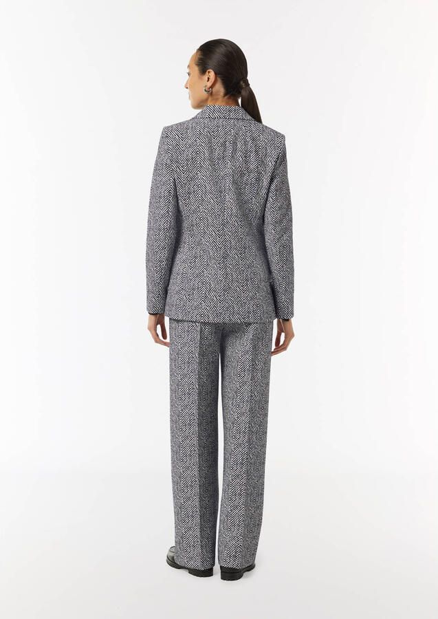 Comma Gestructureerde Jacquard Blazer Gray Dames - Foto 2