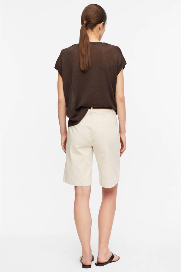 Comma regular high waist chino short ecru - Foto 2