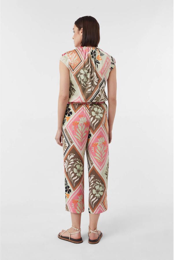 Comma Straight leg stoffen broek met strikceintuur - Foto 2