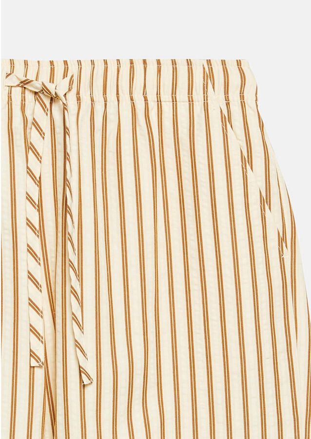 Comma regular waist gestreepte casual short beige - Foto 2