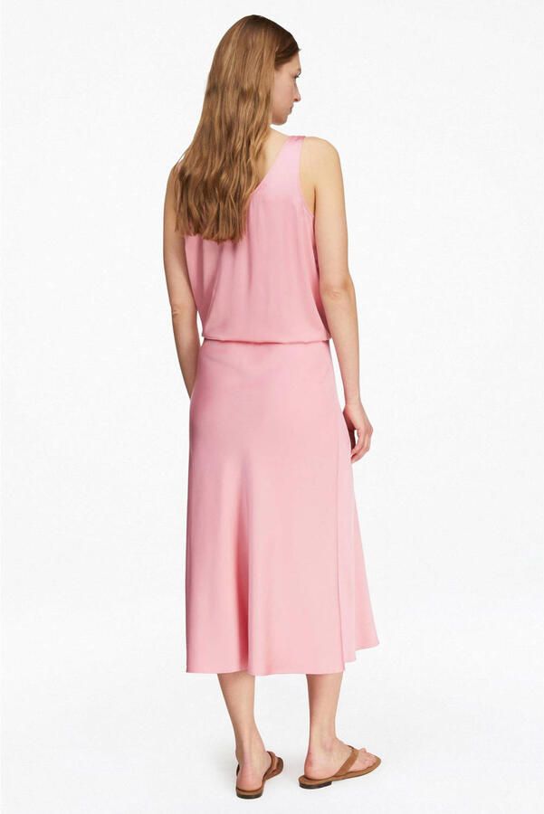 Comma satijnen midi rok roze - Foto 2