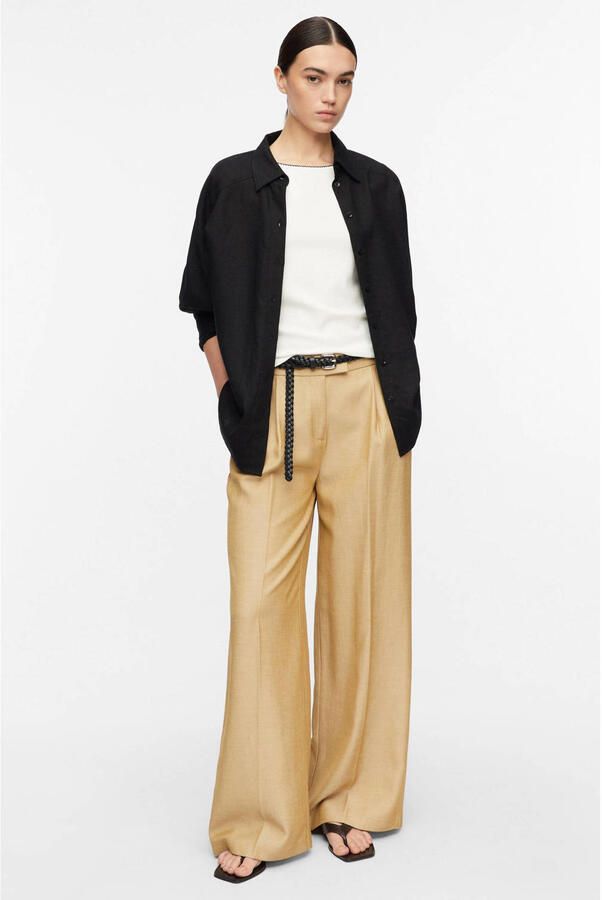 Comma slim fit T-shirt met viscose