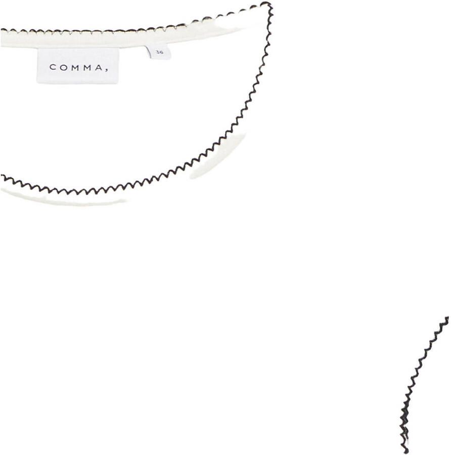 Comma slim fit T-shirt met viscose - Foto 2