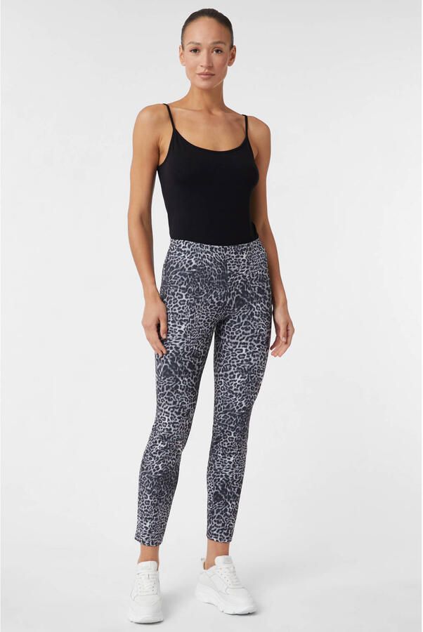 Comma Slim fit stoffen broek met elastische band