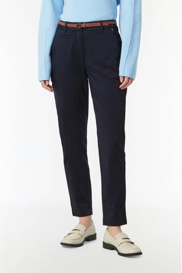 Comma Chino van zachte katoenmix met stretch