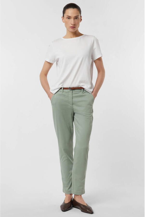 Comma slim regular waist chino turquoise