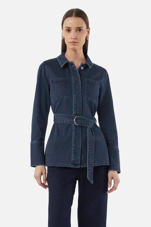 Comma spijkerjas donkerblauw