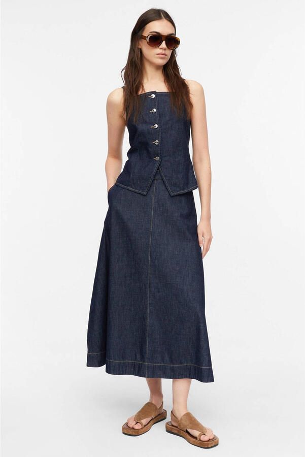 Comma spijkerrok dark blue denim