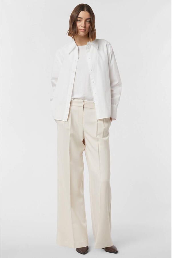 Comma straight high waist broek beige - Foto 2