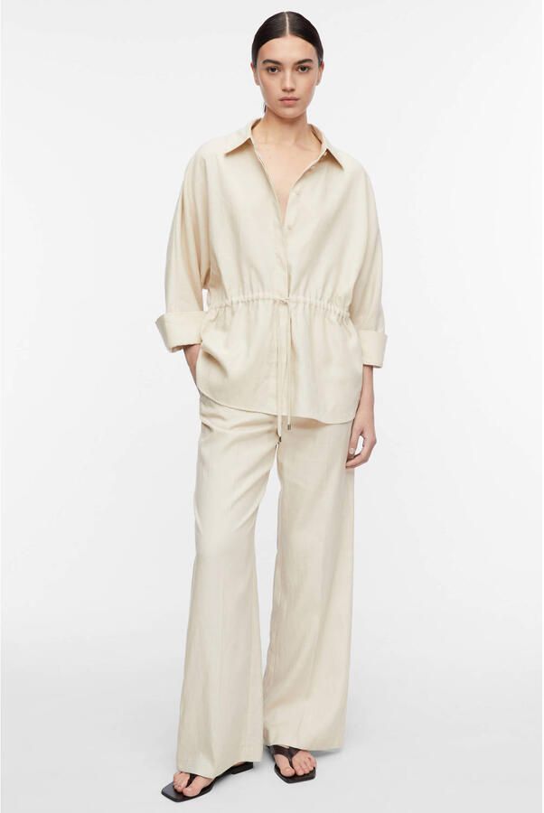 Comma Stoffen broek van lyocellmix met elastische band