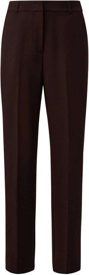 Comma straight leg pantalon donkerbruin