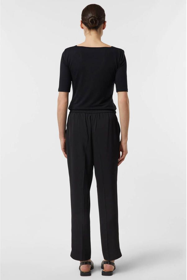 Comma straight regular waist casual broek zwart - Foto 3
