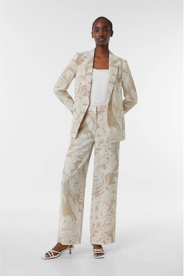 Comma straight regular waist pantalon lichtbruin