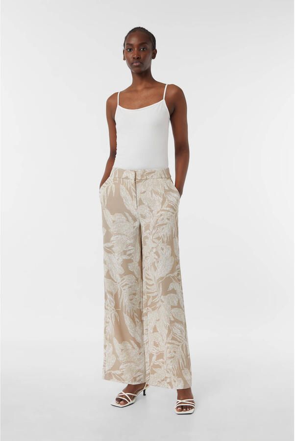 Comma straight regular waist pantalon lichtbruin - Foto 2