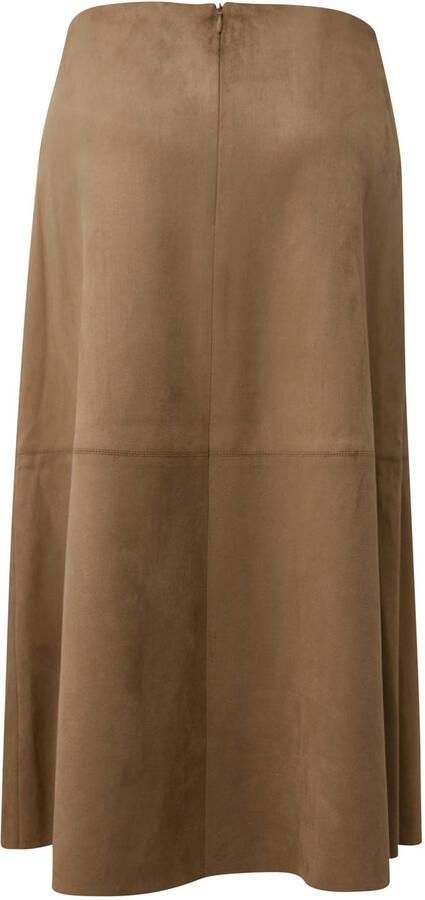 Comma suèdelook midi rok cognac - Foto 2