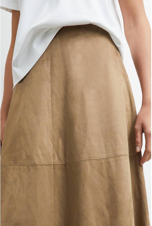 Comma suèdelook midi rok cognac - Foto 2