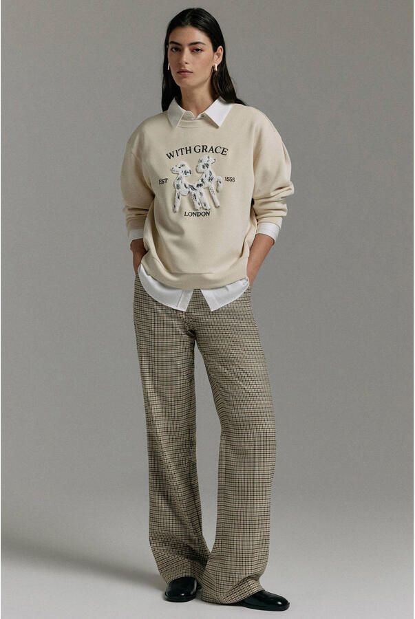Comma Sweatshirt met print en applicaties - Foto 2