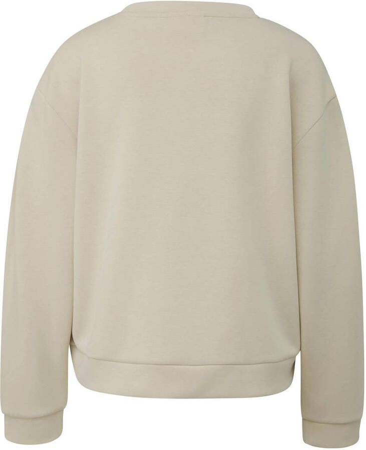 Comma Sweatshirt met print en applicaties
