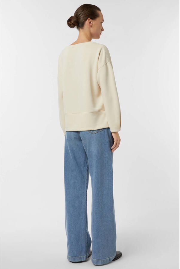Comma Relaxed fit sweatshirt met viscose