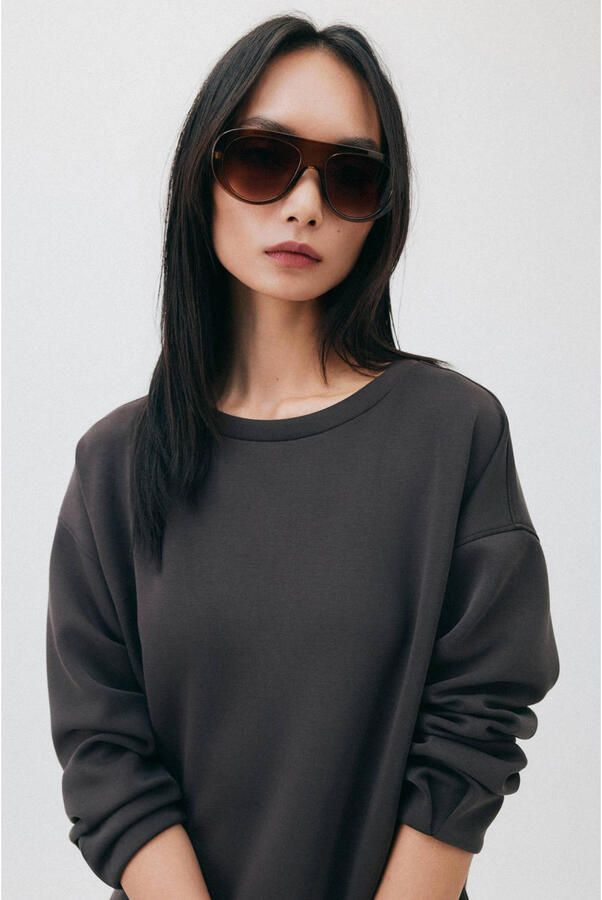 Comma Sweatshirt met viscose
