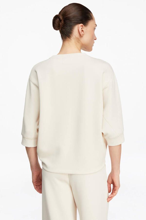 Comma Sweatshirt met ronde hals en 3 4-mouw - Foto 3