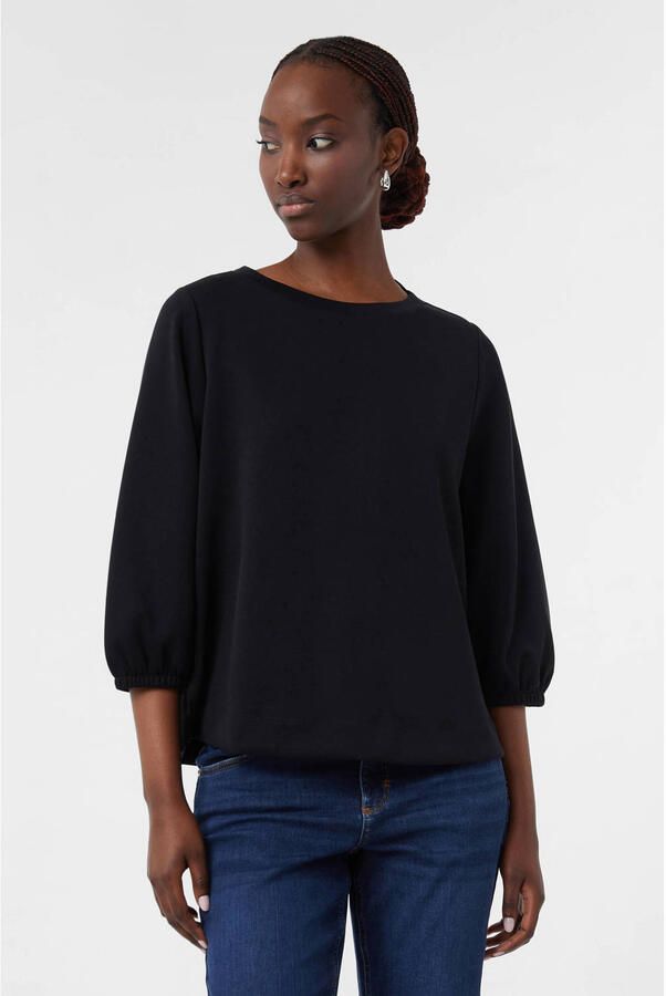 Comma Sweatshirt Boxy pasvorm ronde hals