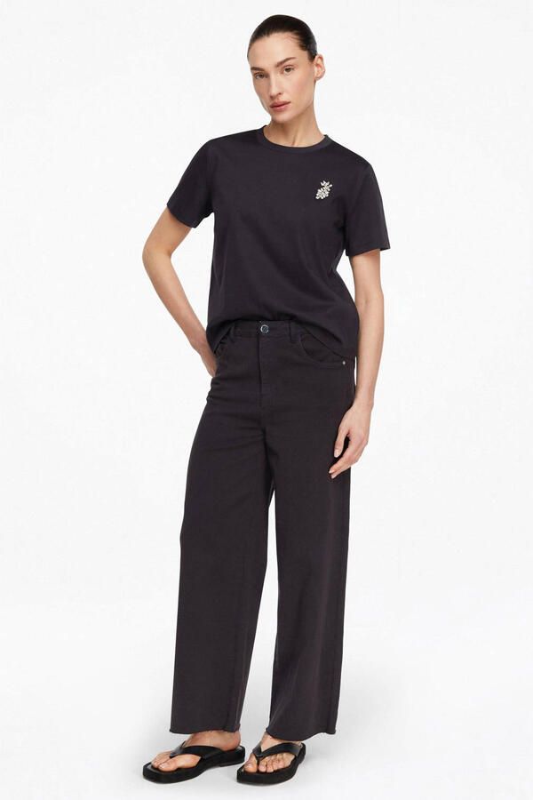 Comma T-shirt met siersteentjes
