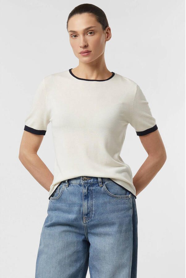 Comma gebreid shirt met ronde hals
