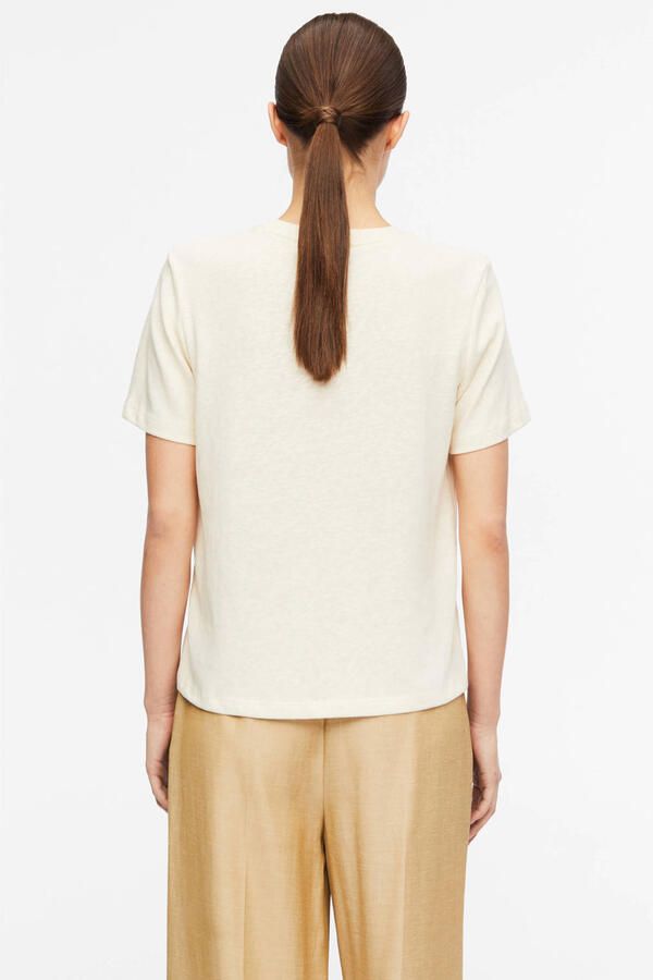 Comma T-shirt met dierenprint wit - Foto 3
