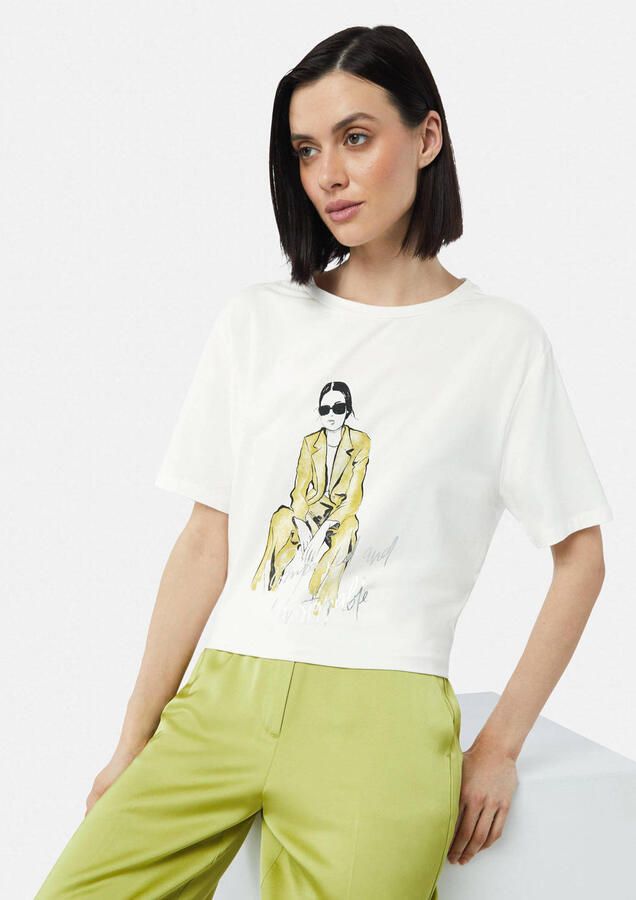 Comma T-shirt met motiefprint - Foto 2